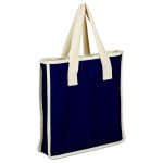 Heavy Canvas Colored Canvas Shopping Bag with Natural Handles - Image 2