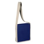 Heavy Canvas Colored Sling Bag with Natural Handles - Image 2