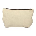 Heavy Canvas Travel Kit Bag / Makeup Bag with Colored Zipper