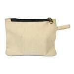 Heavy Canvas Card Pouch with Colored Zipper