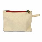 Heavy Canvas Card Pouch with Colored Zipper - Image 4