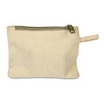 Heavy Canvas Card Pouch with Colored Zipper - Image 2
