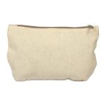 Heavy Canvas Travel Kit Bag / Makeup Bag with Colored Zipper - Image 2