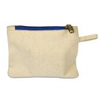 Heavy Canvas Card Pouch with Colored Zipper - Image 5