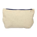 Heavy Canvas Travel Kit Bag / Makeup Bag with Colored Zipper - Image 3