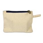 Heavy Canvas Card Pouch with Colored Zipper - Image 3