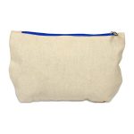 Heavy Canvas Travel Kit Bag / Makeup Bag with Colored Zipper - Image 5