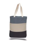 Heavy Canvas Tri-Color Promotional Tote Bag