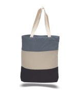 Heavy Canvas Tri-Color Promotional Tote Bag