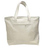 Heavy Canvas Zipper Tote Bag With Colour Handles - Image 7