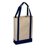 Heavy Canvas Two Tone Canvas Deluxe Tote Bag - Image 3