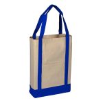 Heavy Canvas Two Tone Canvas Deluxe Tote Bag - Image 5