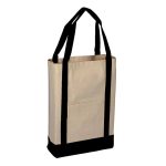 Heavy Canvas Two Tone Canvas Deluxe Tote Bag